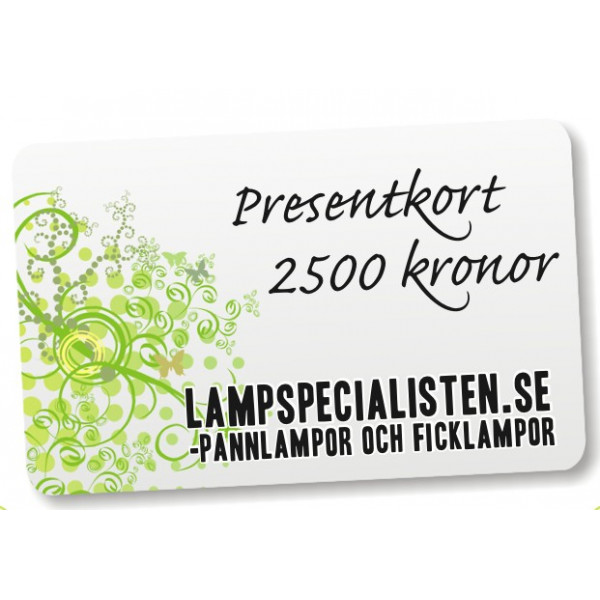 Presentkort 2500 kr Presentkort 2500 kr