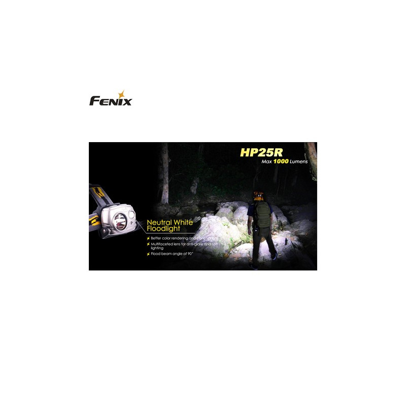 FENIX PANNLAMPA HP25R 1000 LUMEN FENIX PANNLAMPA HP25R 1000 LUMEN