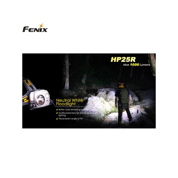 FENIX PANNLAMPA HP25R 1000 LUMEN FENIX PANNLAMPA HP25R 1000 LUMEN
