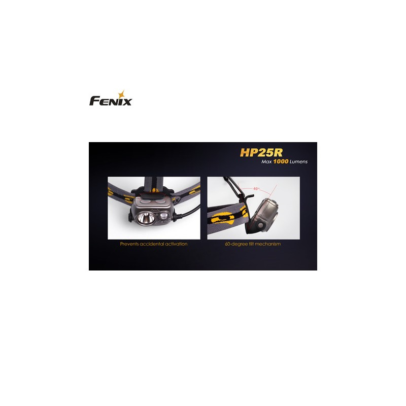 FENIX PANNLAMPA HP25R 1000 LUMEN FENIX PANNLAMPA HP25R 1000 LUMEN