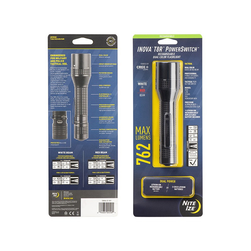 INOVA® T8R™ PowerSwitch™ Laddningsbar ficklampa INOVA® T8R™ PowerSwitch™ Laddningsbar ficklampa