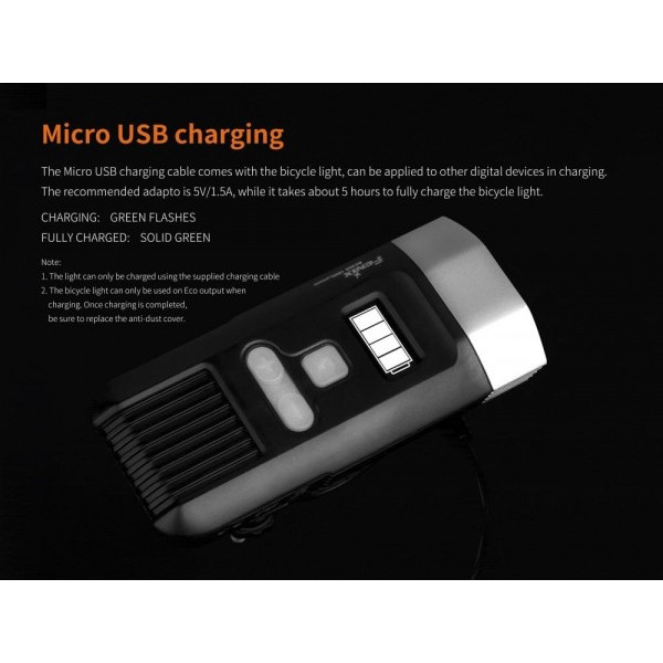 FENIX CYKELLAMPA BC30R 1600 LUMEN