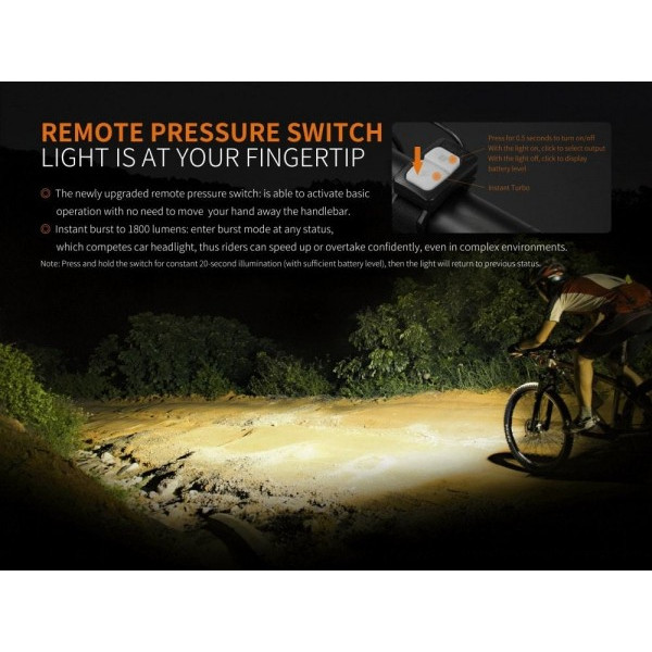 FENIX CYKELLAMPA BC30R 1600 LUMEN