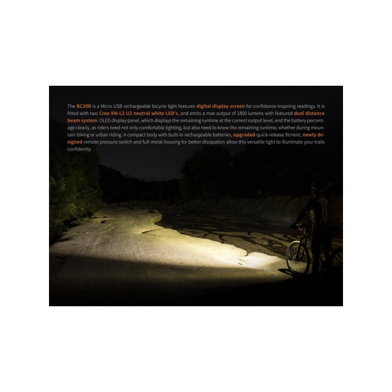 FENIX CYKELLAMPA BC30R 1600 LUMEN