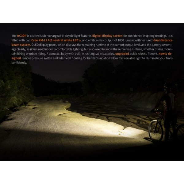 FENIX CYKELLAMPA BC30R 1600 LUMEN