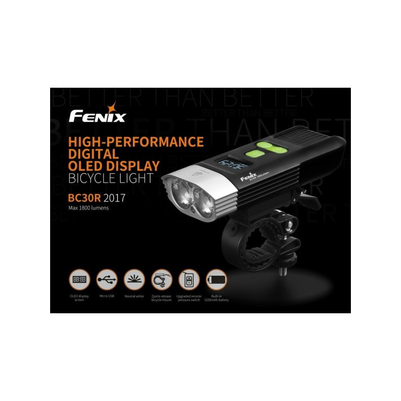 FENIX CYKELLAMPA BC30R 1600 LUMEN