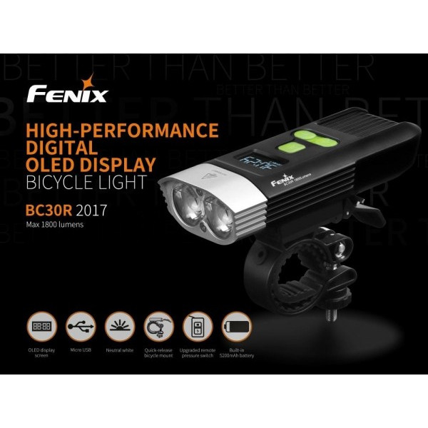 FENIX CYKELLAMPA BC30R 1600 LUMEN